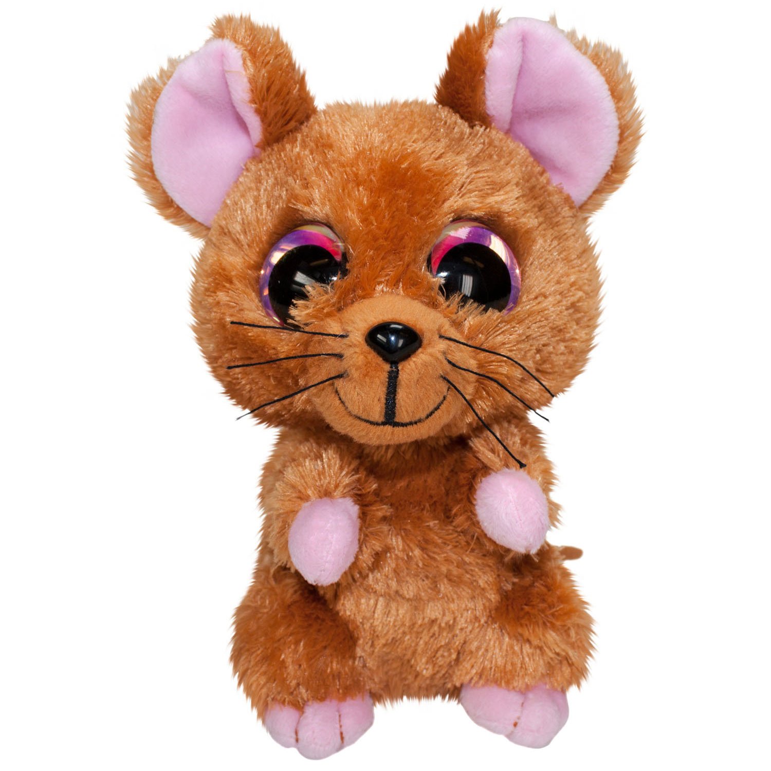 lumo-stars-schattige-knuffel-muis-grote-paarse-ogen-roze-oortjes schattige knuffel muis met grote paarse ogen en roze oortjes Lumo Stars Knuffel - Muis Mus