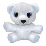 Witte pluche ijsbeer knuffel met grote glinsterende ogen Lumo Stars Knuffel - Ijsbeer Nalle