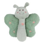 Mintgroene pluche vlinder knuffel met geborduurde hartjes Mini Club Vlinder Pluche Groen 33cm