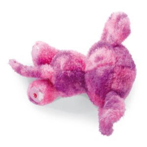 Zachte roze paarse muis knuffel van pluche schuin van achteren