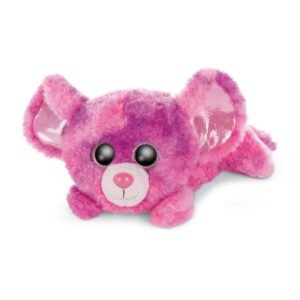 Schattige roze paarse pluche muis knuffel met grote glinsterogen Nici Glubschis Pluchen Knuffel Liggende Muis Maisie