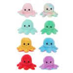 Assortiment van omkeerbare emotie octopus knuffels in verschillende kleuren, inclusief boos en blij Pluchen Octopus Omkeerbaar