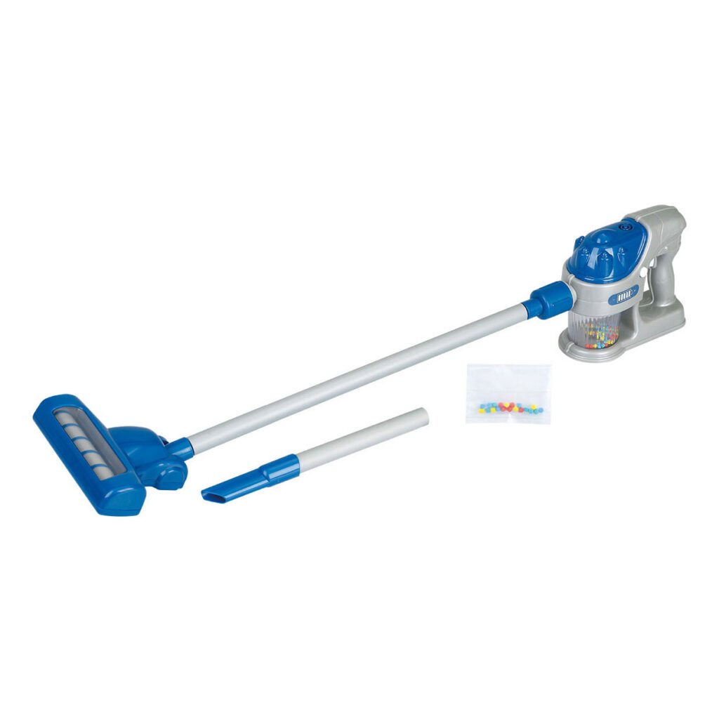 Speelgoed stofzuiger met afneembare steel en accessoires voor kinderen Playgo Draadloze Stofzuiger Grijs Blauw - 6dlg.