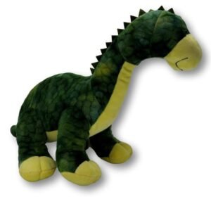Groene dinosaurus knuffel van zacht pluche materiaal