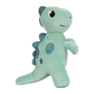 Pluche dinosaurus knuffel met rugstekels schuin vooraanzicht