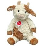 Knuffel Koe Gerda Pluche met zachte textuur en hanglabel van Herzekind