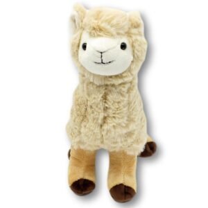 Pluche lama knuffel met zachte beige vacht