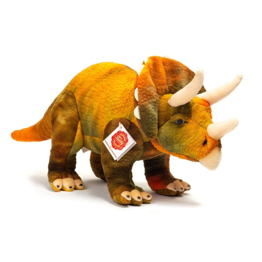 Gedetailleerde Knuffel Dinosaurus Triceratops van pluche stof