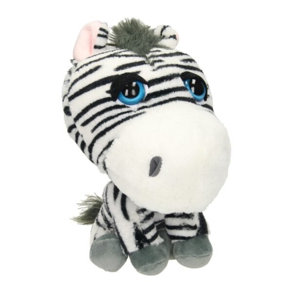 Knuffel Big Head Pluche Zebra 22cm