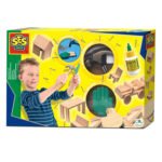 SES Creative houtbouw set doos met kind en timmergereedschap SES Timmerset