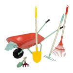 Complete kinder tuinset met kruiwagen en tuingereedschap Small Foot Kruiwagen met Tuingereedschap
