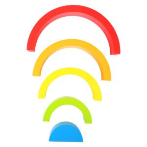 Houten regenboog met losse stapelbogen