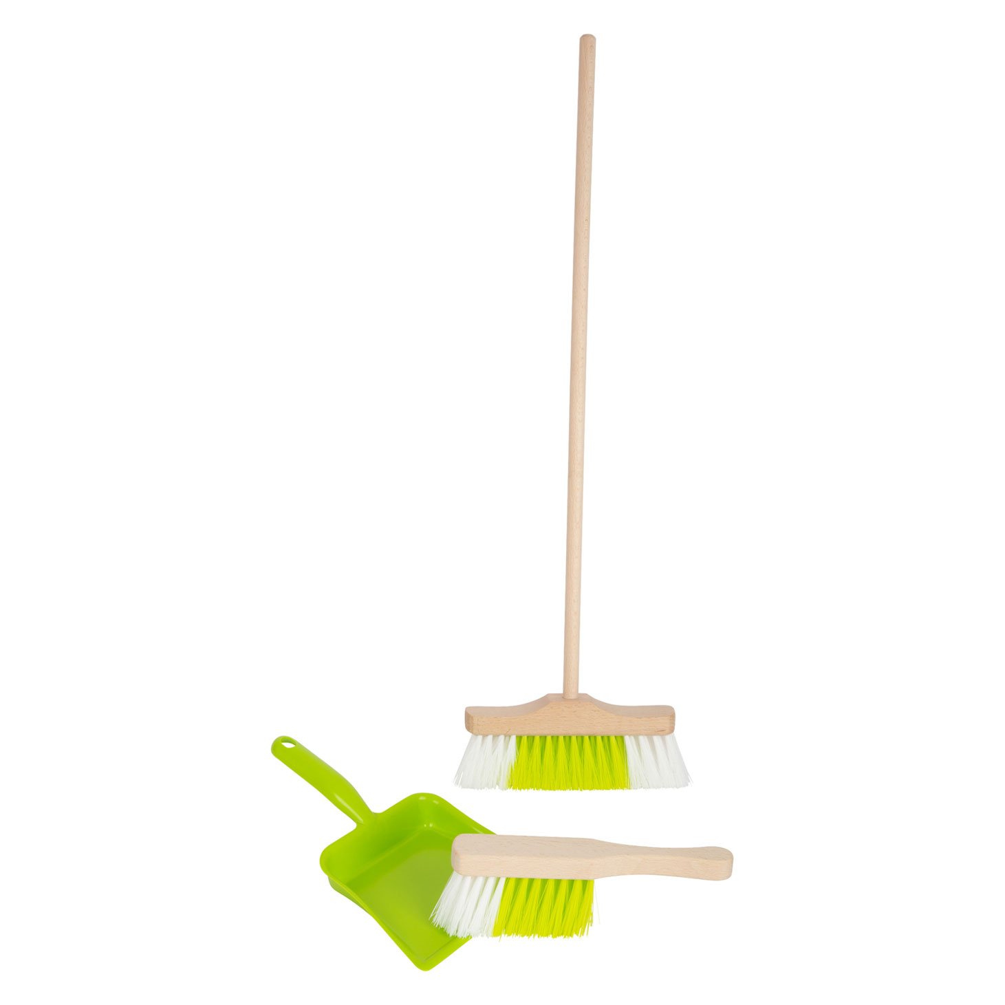 small-foot-kinder-schoonmaakset-bezem-handveger-stoffer Kinder schoonmaakset met bezem handveger en stoffer Small Foot Houten Veegset met Bezem