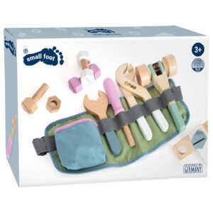 Small Foot houten kinder gereedschapsriem in verpakking