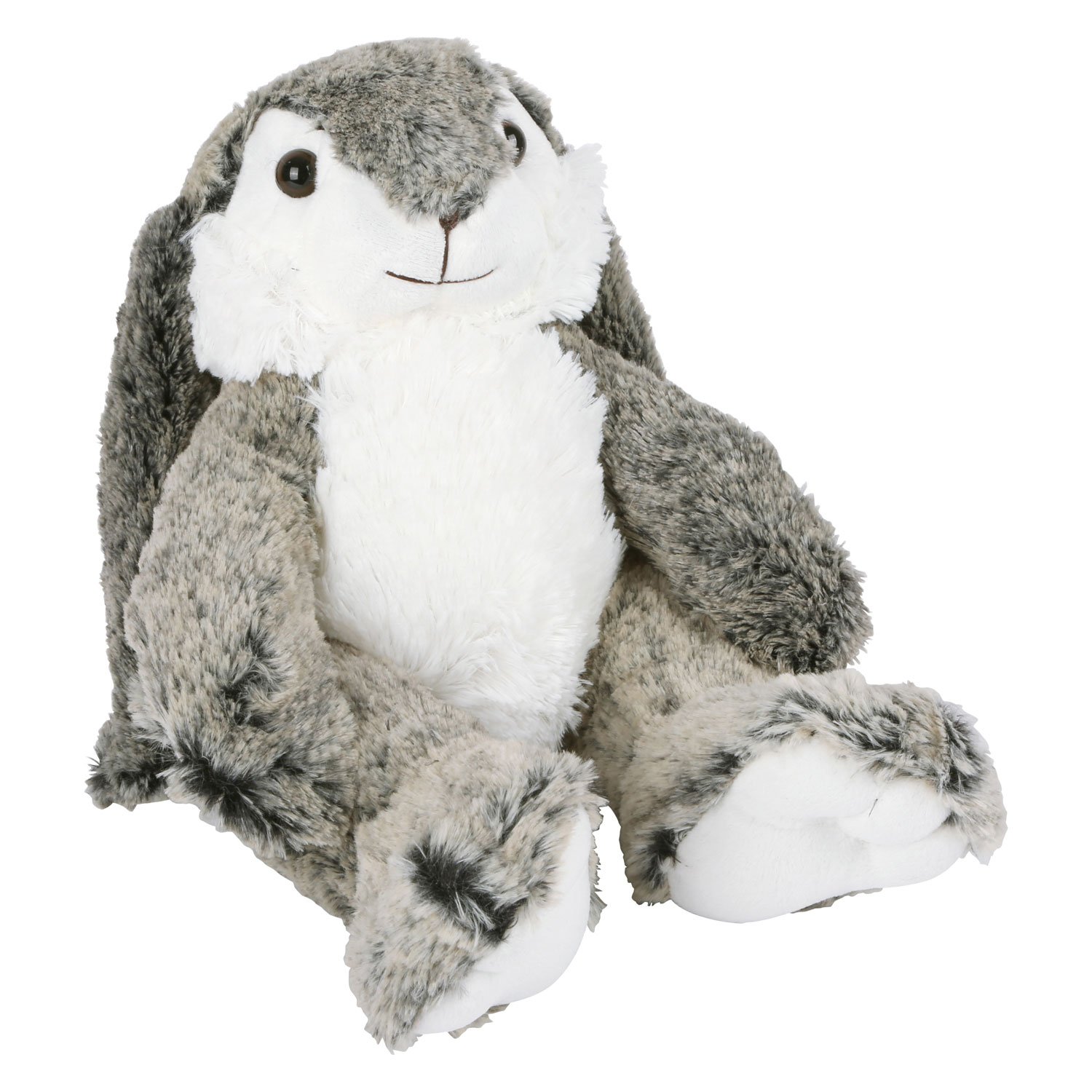 small-foot-zachte-grijs-witte-konijn-knuffel-lange-oren Zachte grijze en witte konijn knuffel met lange oren Small Foot - Knuffel Pluche Konijn