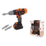 Smoby Black+Decker speelgoedboormachine met verwisselbare bits en verpakking Smoby Black & Decker Boor met 3 Bitjes