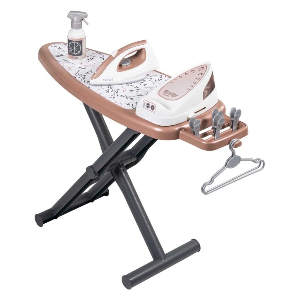 Speelgoed strijkplank met strijkijzer en accessoires voor kinderen Smoby Tefal Opvouwbaar Strijkplank met Strijkijzer