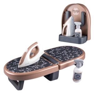 Speelgoedstrijkplank met speelgoedstrijkijzer en schoonmaakaccessoires Smoby Tefal Opvouwbare Strijkplank met Strijkijzer
