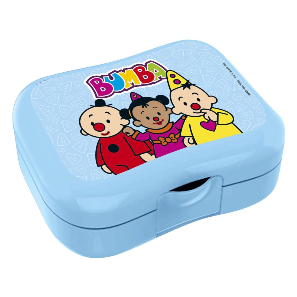 Bumba lunchbox blauw met Bumba, Bumbalu en Nanadu illustratie Bumba Broodtrommel
