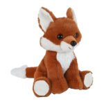 zachte pluche vos knuffel met witte details en grote ogen Take Me Home Vos Pluche Zittend