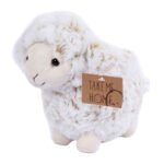 Zachte witte pluche lama knuffel met krullige vacht Take Me Home Knuffel Pluche - Schaap