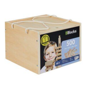 BBlocks houten opbergkist met 500 bouwplanken BBlocks Bouwplankjes in Opbergkist