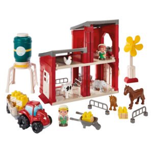 Complete Abrick Ecoiffier speelgoedboerderij met dieren en tractor