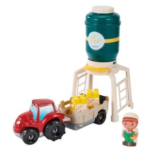 Abrick Ecoiffier tractor met aanhanger en voersilo speelgoedset