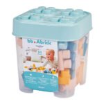 BB Abrick Ecoiffier 50-delige baby bouwblokken set in opbergbox met pastel kleuren Ecoiffier bb Abrick Mijn Eerste Bouwblokken