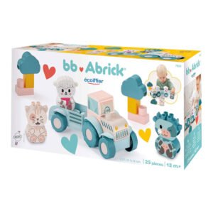 Verpakking van bb Abrick Ecoiffier speelgoed tractor set met boerderijdieren