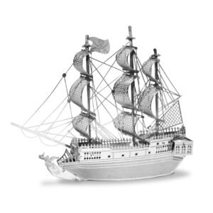 Metal Earth Black Pearl metalen 3D modelbouw schip zilver Metal Earth Pirate Ship Black Pearl Zilver Editie