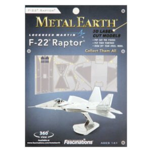 Metal Earth F-22 Raptor 3D metalen bouwpakket in verpakking