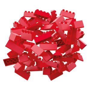 Complete set Hubelino rode dakstenen bouwblokken 68 stuks