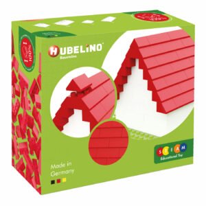 Hubelino dakstenen bouwstenen set 68-delig met rode dakpanelen