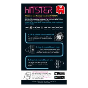 Speluitleg van Hitster muziekspel met QR-kaarten en tijdlijn