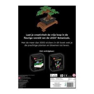 LEGO Botanicals stickerboek promotie met LEGO bonsai boom en 2000+ stickers