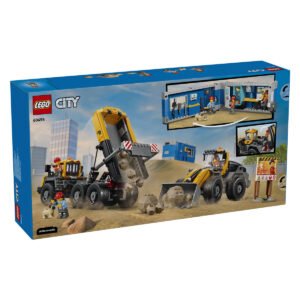 LEGO City 60494 bouwset doos achterkant met kiepwagen en voorlader