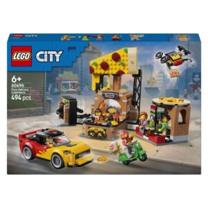 LEGO City 60496 pizza delivery set met auto, scooter en pizza restaurant