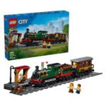 LEGO City 60511 Vintage Stoomtrein met doos zij- en detailweergave
