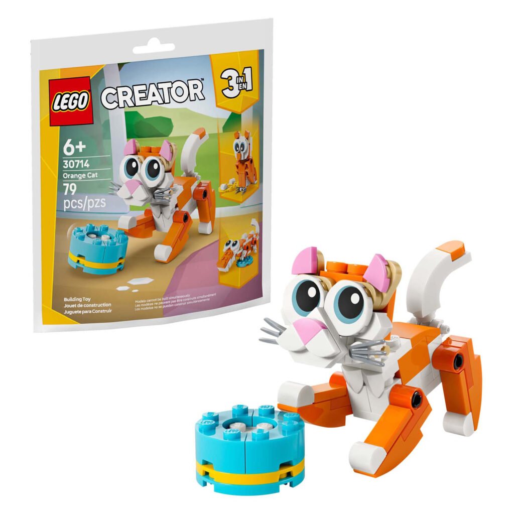 LEGO Creator 30714 Oranje Kat bouwset met afgewerkte kat en accessoires zoals voerbak