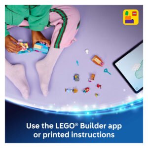 LEGO Builder app instructies met Ariel set en losse bouwstenen