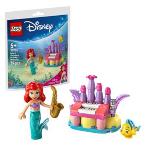 LEGO Disney 30720 Disney Princess - Verjaardagsmuziek van Ariel en Botje minifiguur met piano en Flounder speelset op witte achtergrond