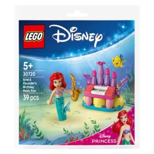 LEGO Disney Princess Ariel verjaardagsmuziek set 30720 voorkant verpakking met onderwater thema