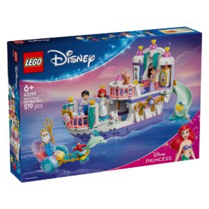 Doos voorkant LEGO Disney Ariëls Koninklijke Trouwboot
