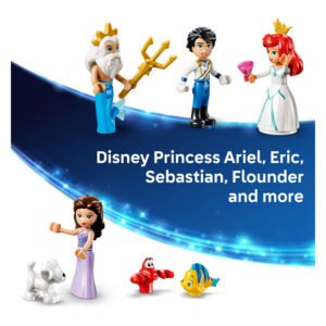 LEGO Disney figuren Ariel Eric Sebastian en Flounder