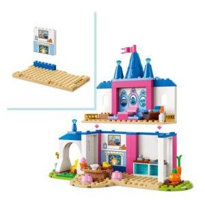 LEGO Disney Cinderella dieren kasteel bouwstappen en interieur overzicht