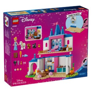 LEGO Disney Cinderella Animal Friends Castle set verpakking achterkant met 149 onderdelen en figuren