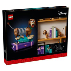 Achterkant van de LEGO Disney Toy Story Slinky Hond verpakking