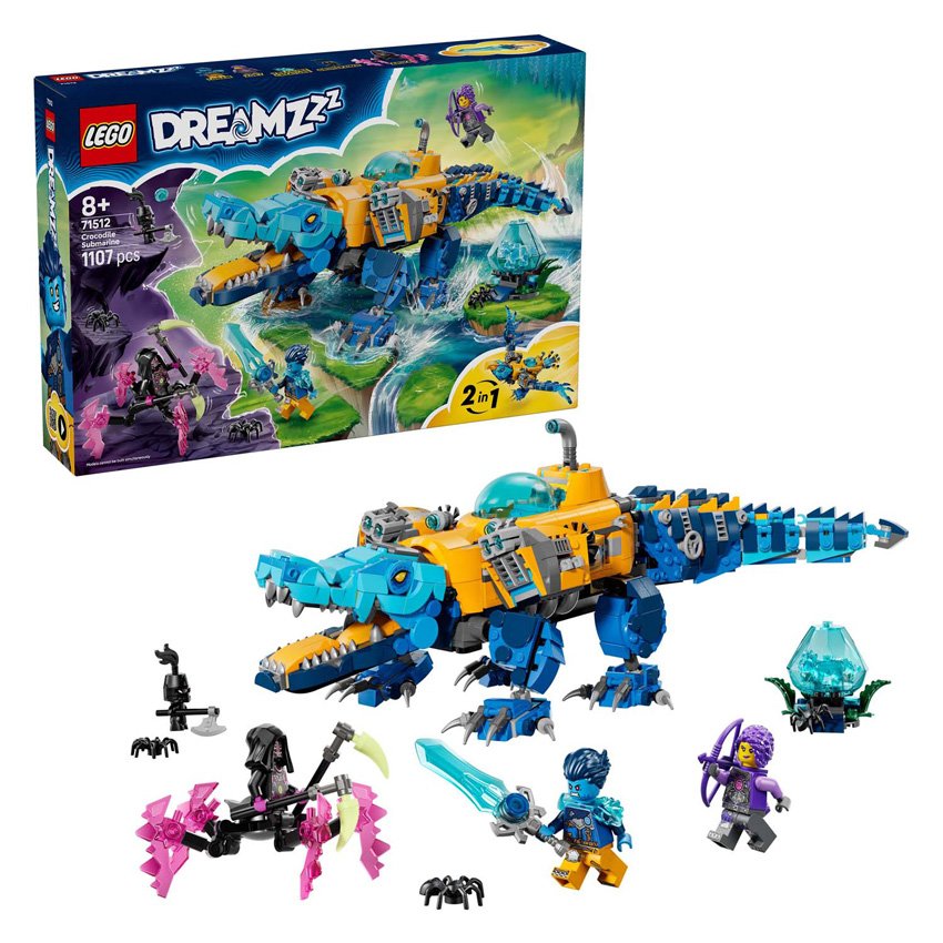 LEGO DREAMZzz 71512 Krokodilonderzeeër 71512 met minifiguren en accessoires