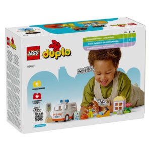 Achterkant van LEGO DUPLO Ambulance & Driver 10447 speelgoedset